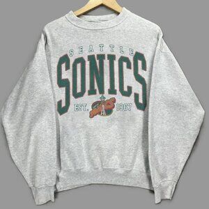 Vtg Seattle Supersonics Basketball Sweatshirt, NBA Seattle Supersonics Shirt
